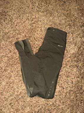 Nike, olive Dri-FIT Athletic Leggings